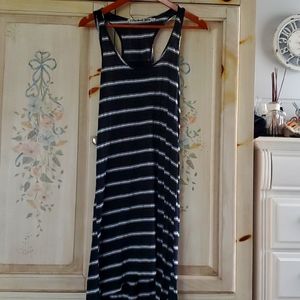 NWOT Michael Stars bilevel Dress Muscle T black white stripe